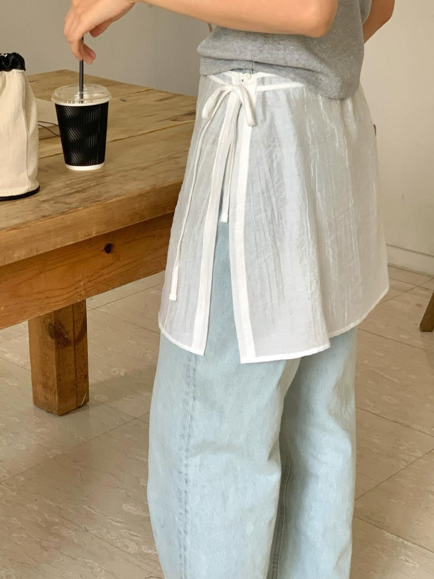 Butter rayered wrap skirt-3col