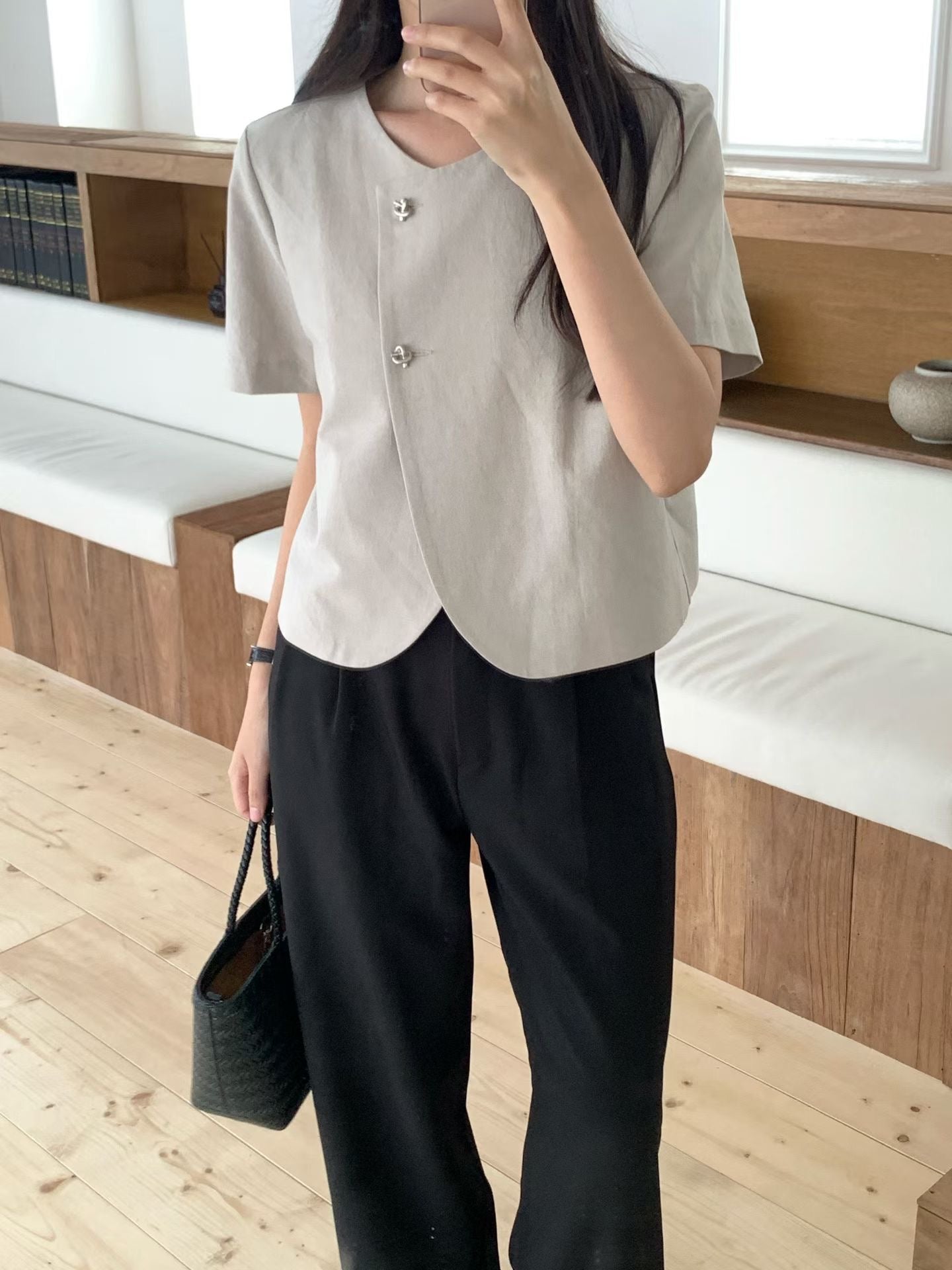 jena linen half jacket-2col