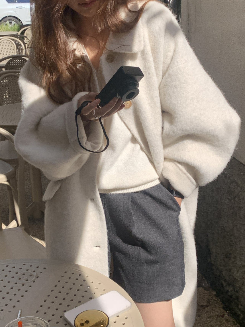 Lea alpaca handmade coat-2col