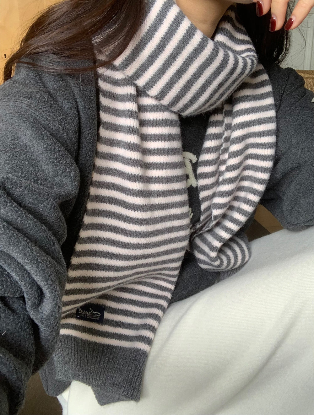 Homme knit muffler-3col