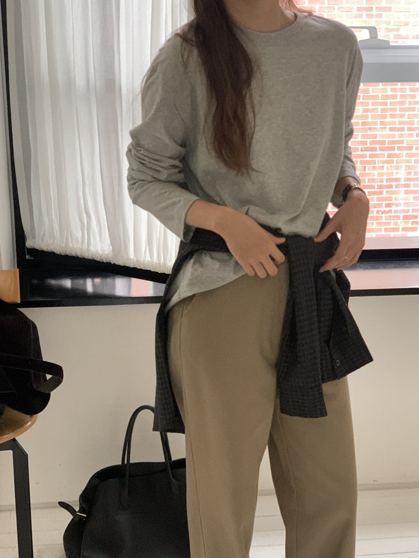 Pure brush cotton T-2col