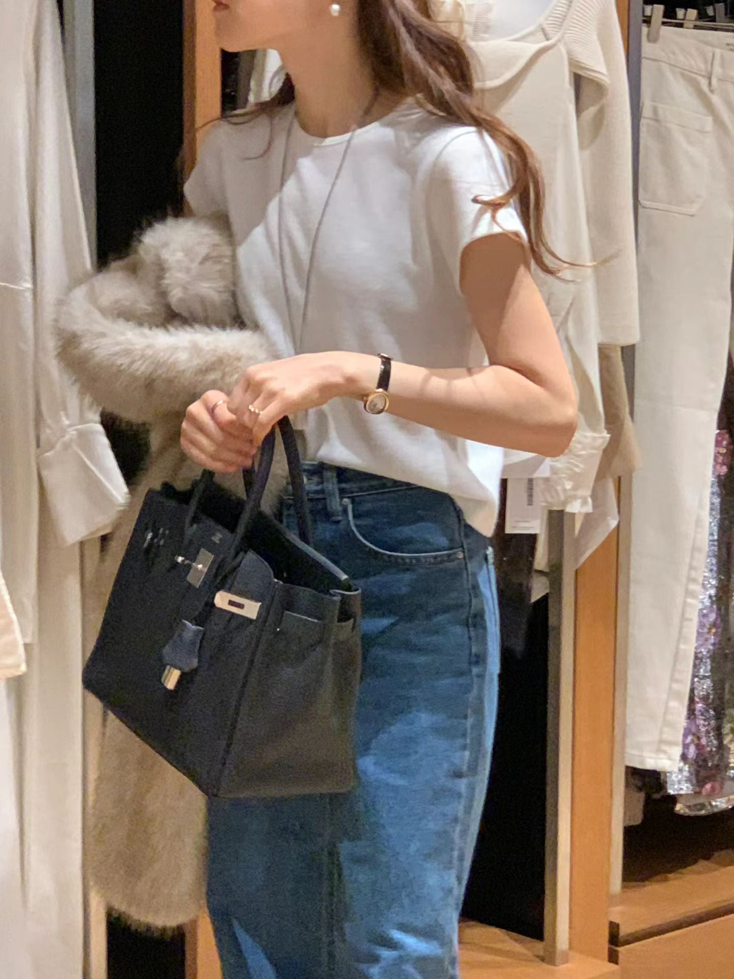 Ounce bow deep blue denim