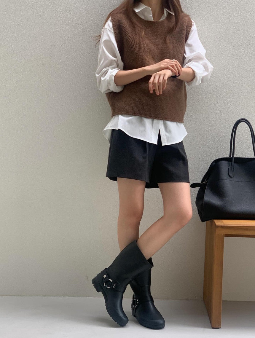 Corben wool knit vest-3col