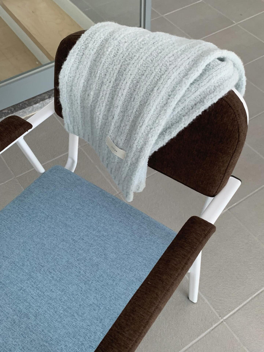 liter baby alpaca boucle muffler-3col