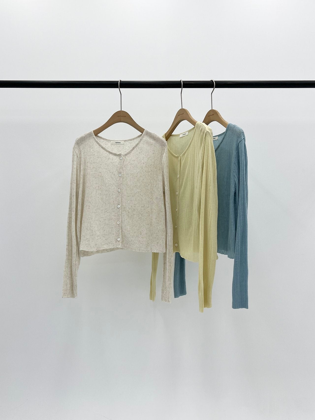 Flex ribbed round cardigan-3col