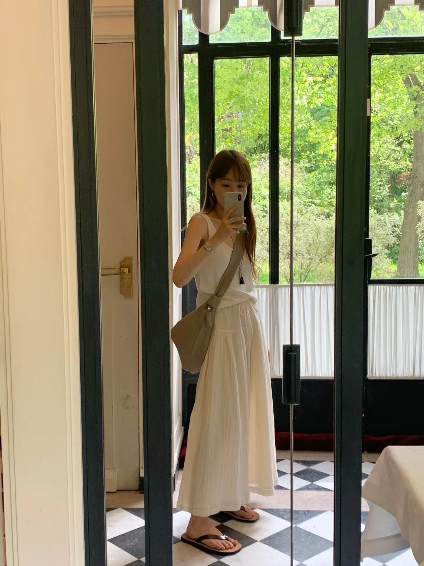 sale即納 Ounce crinkle skirt