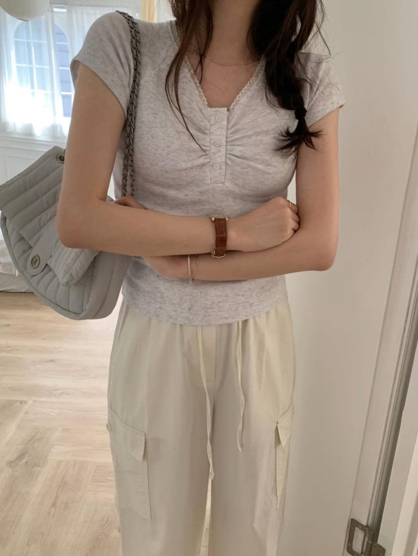 Dorothy shirring T-3col