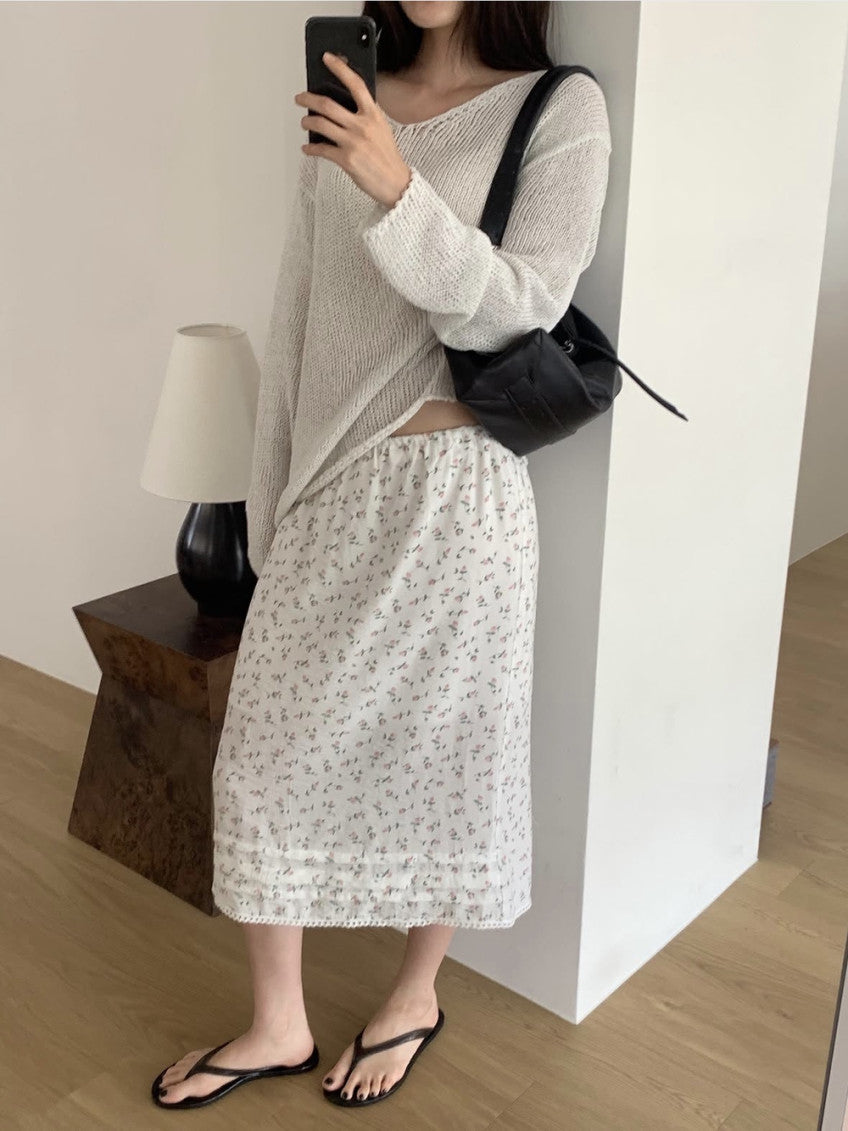 drop flower skirt-2col