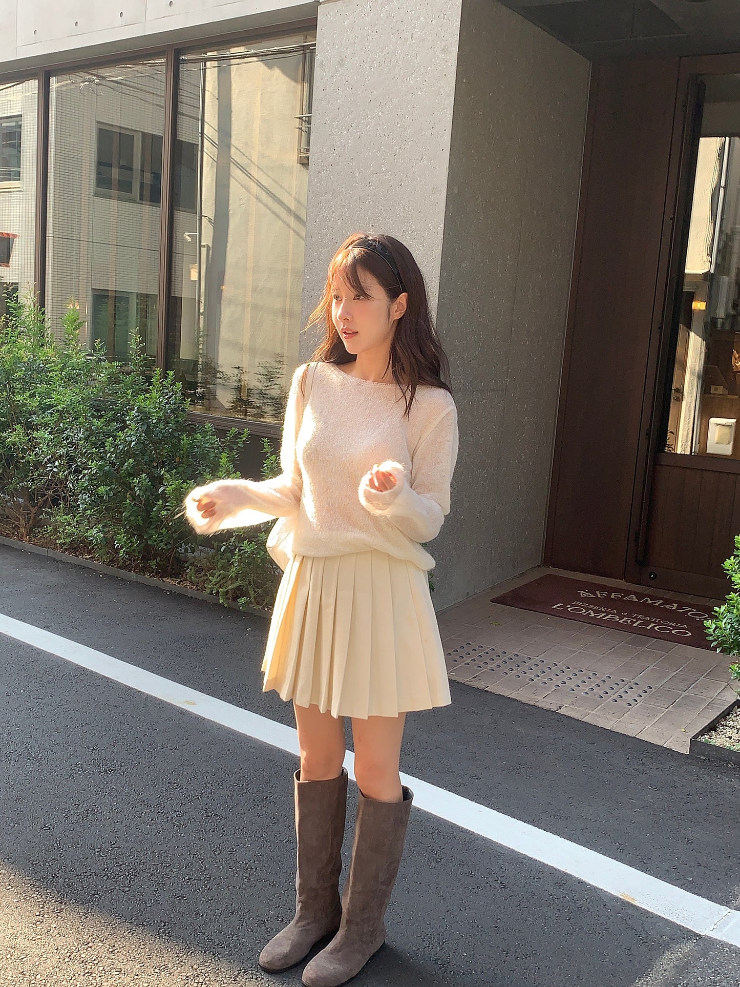 classic wool skirt-3col