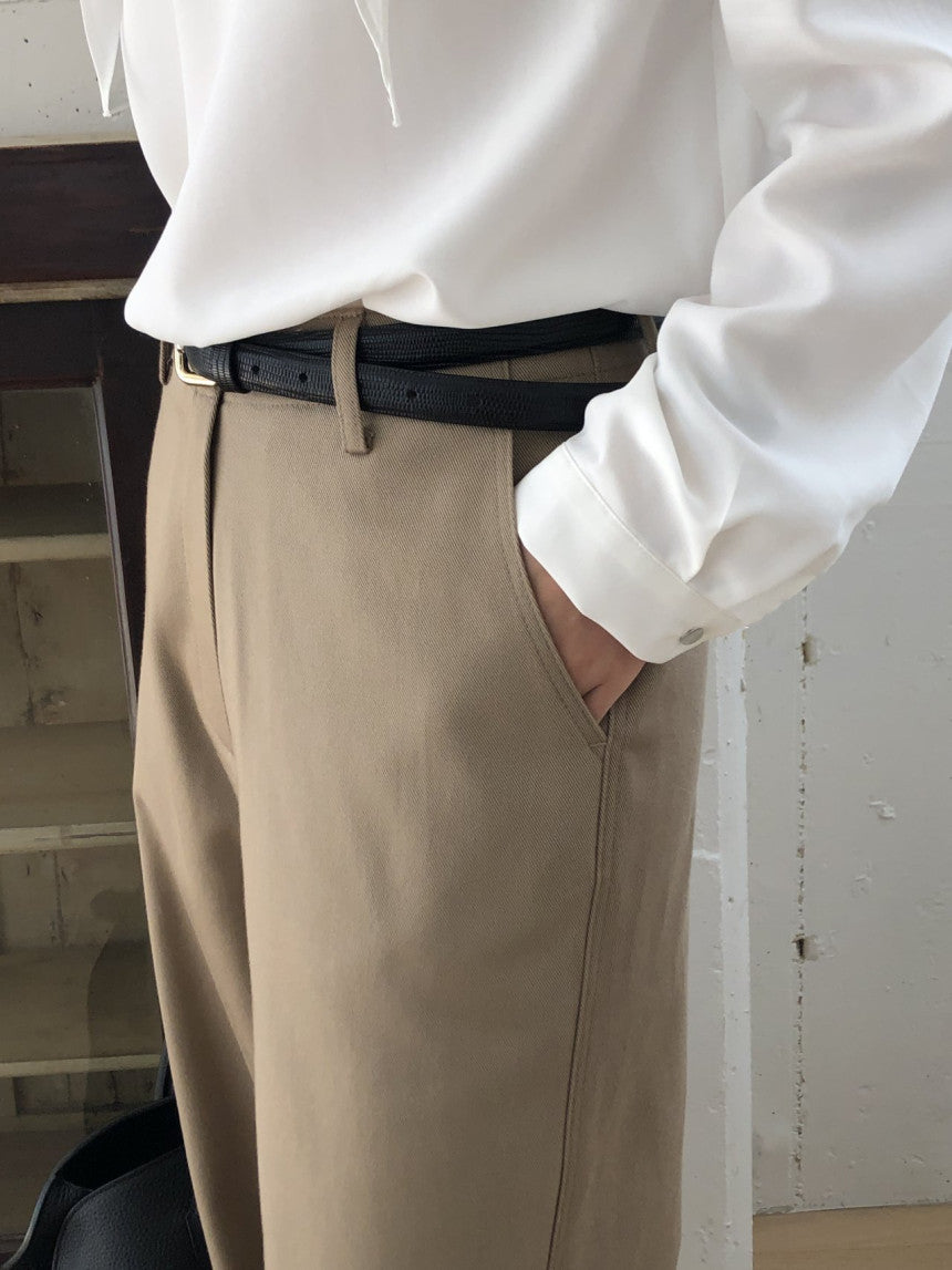 Beline brushed rayon cotton pants-2col