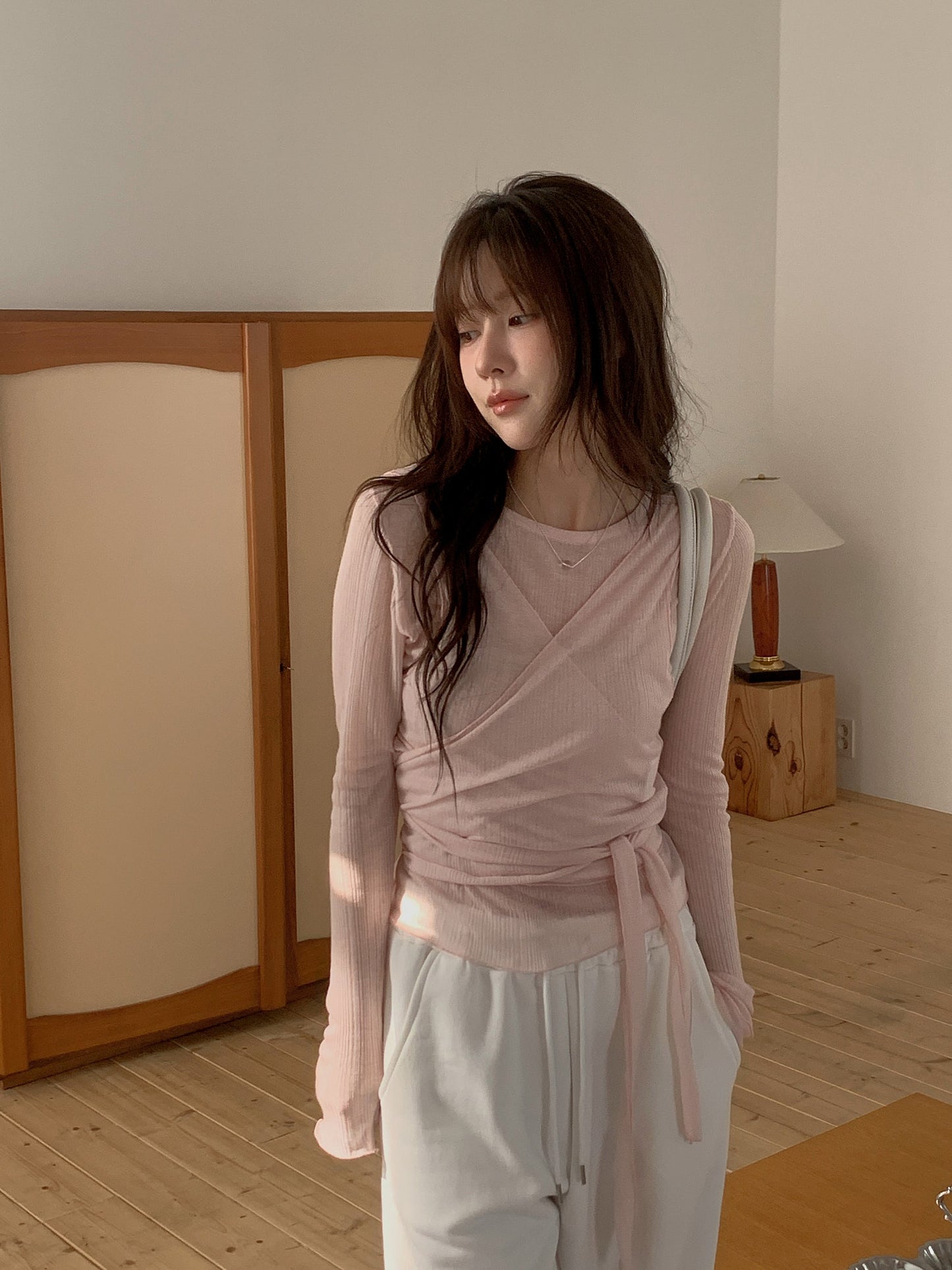 Sophie wrap vest&T set-3col