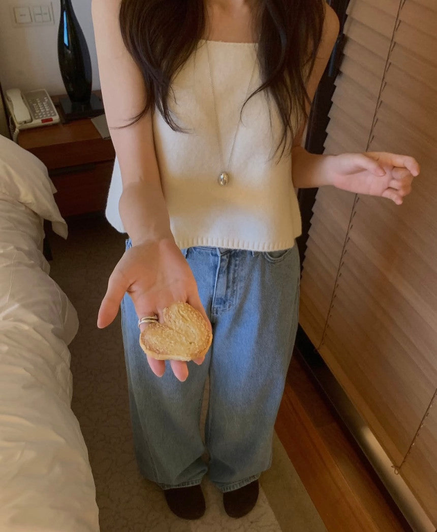 Toni wool sleeveless&v-knit-4col