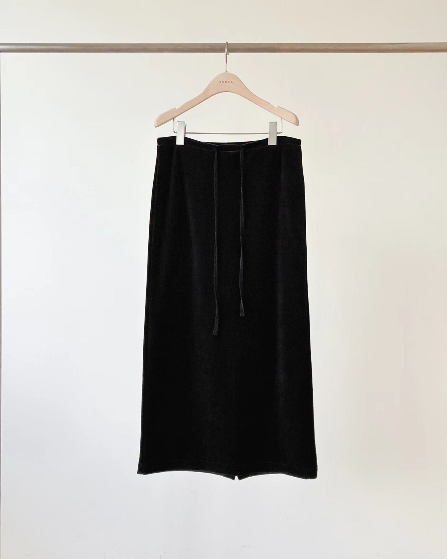 Ounce velvet string maxi skirt