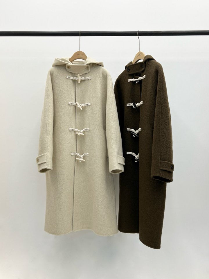 Barnet hood duffle handmade coat-2col