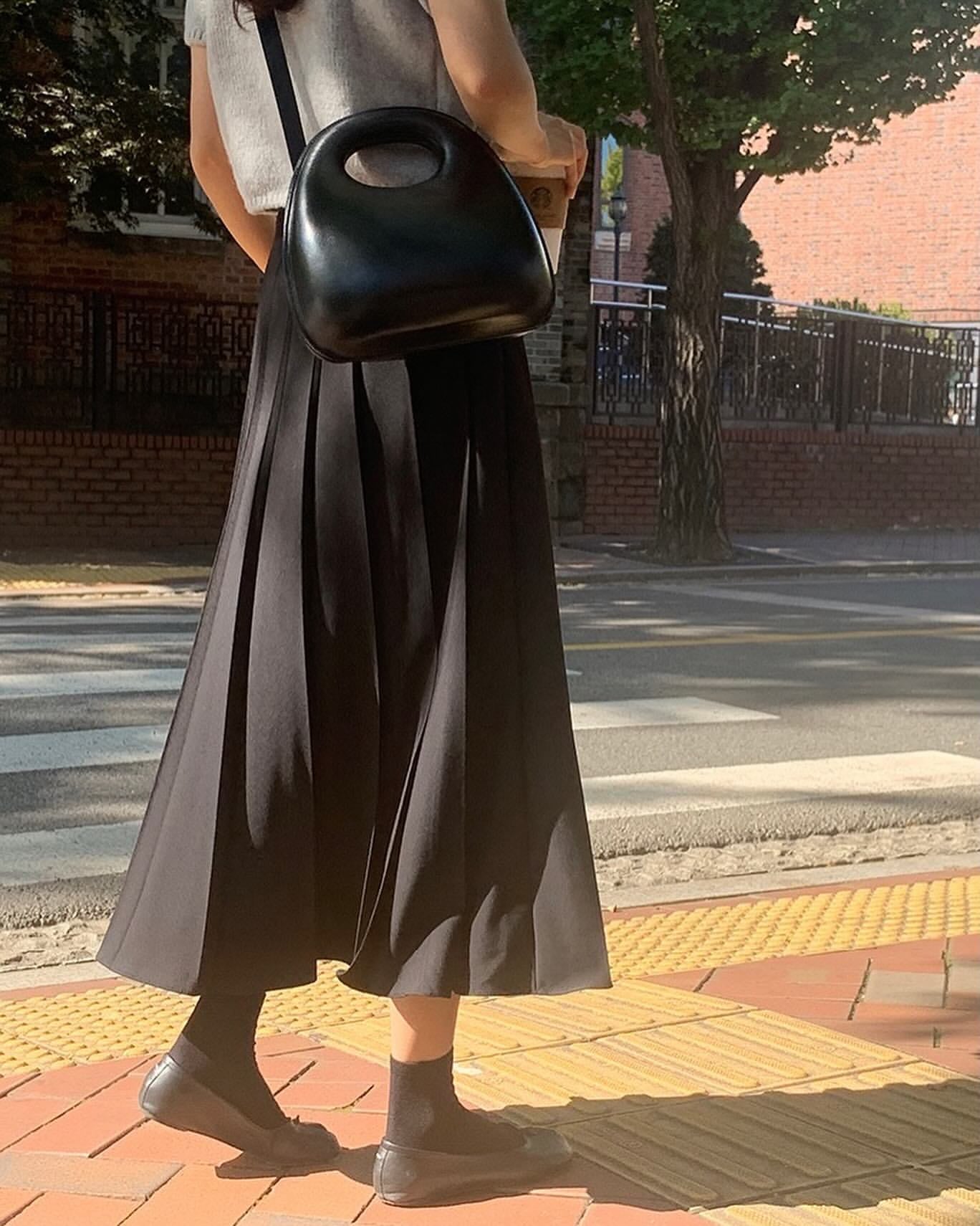 liter kkamiyu pleats skirt-2col