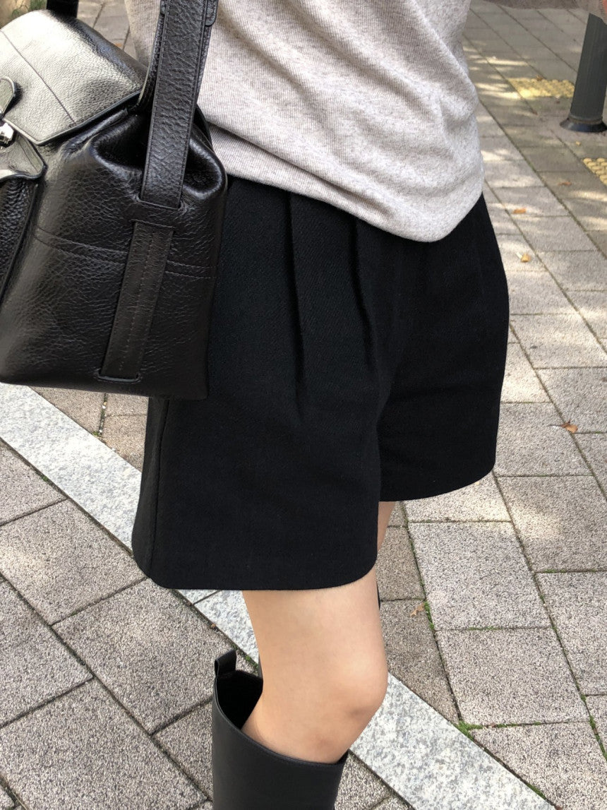 Eloy wool half pants-2col