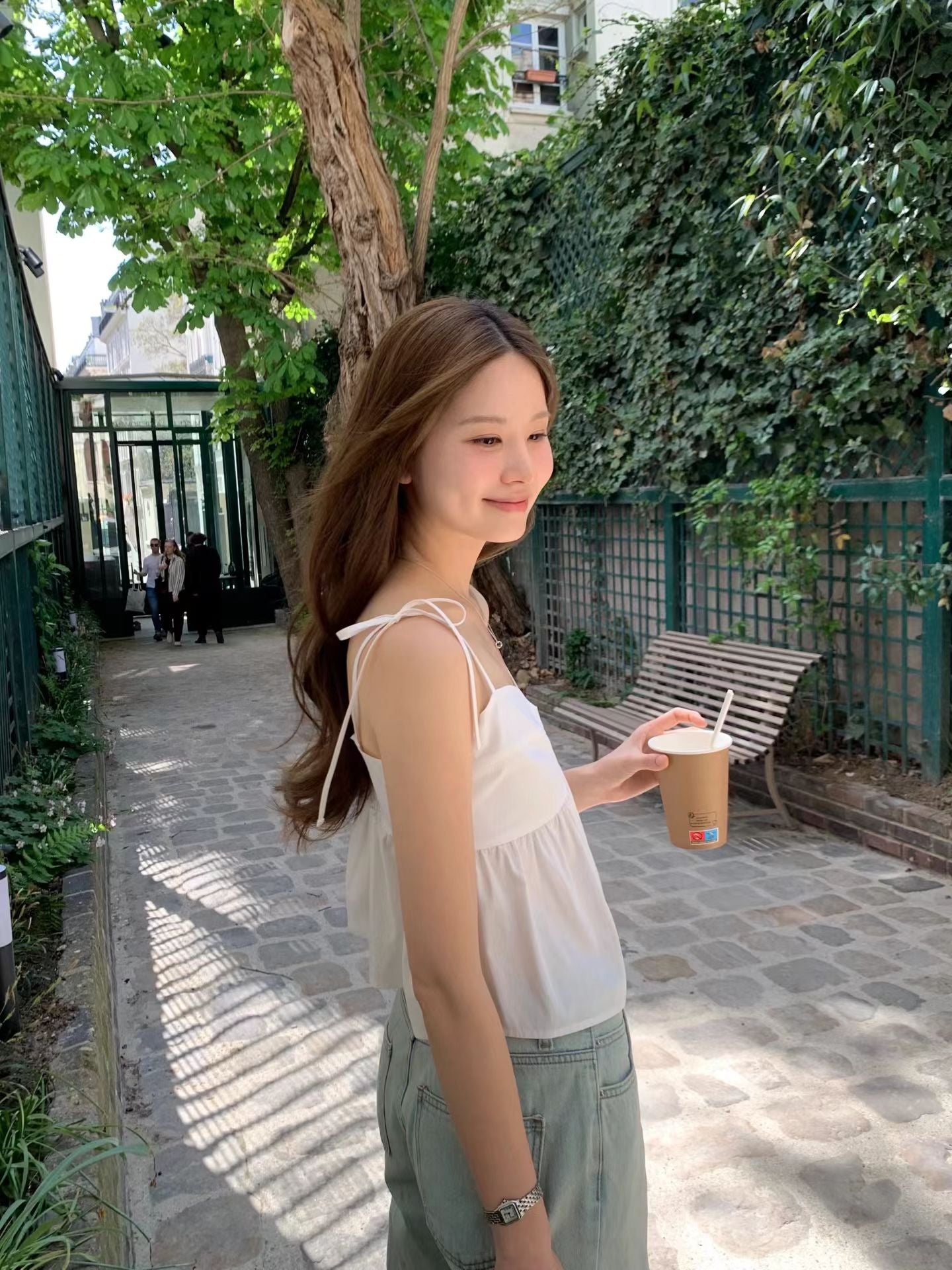 mint即納 Ounce mock ribbon blouse-2col