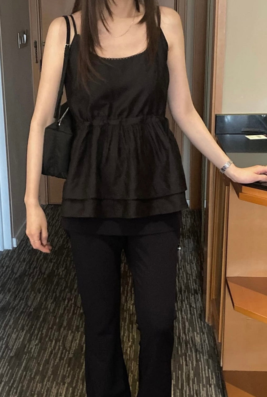 easy sleeveless blouse-2col