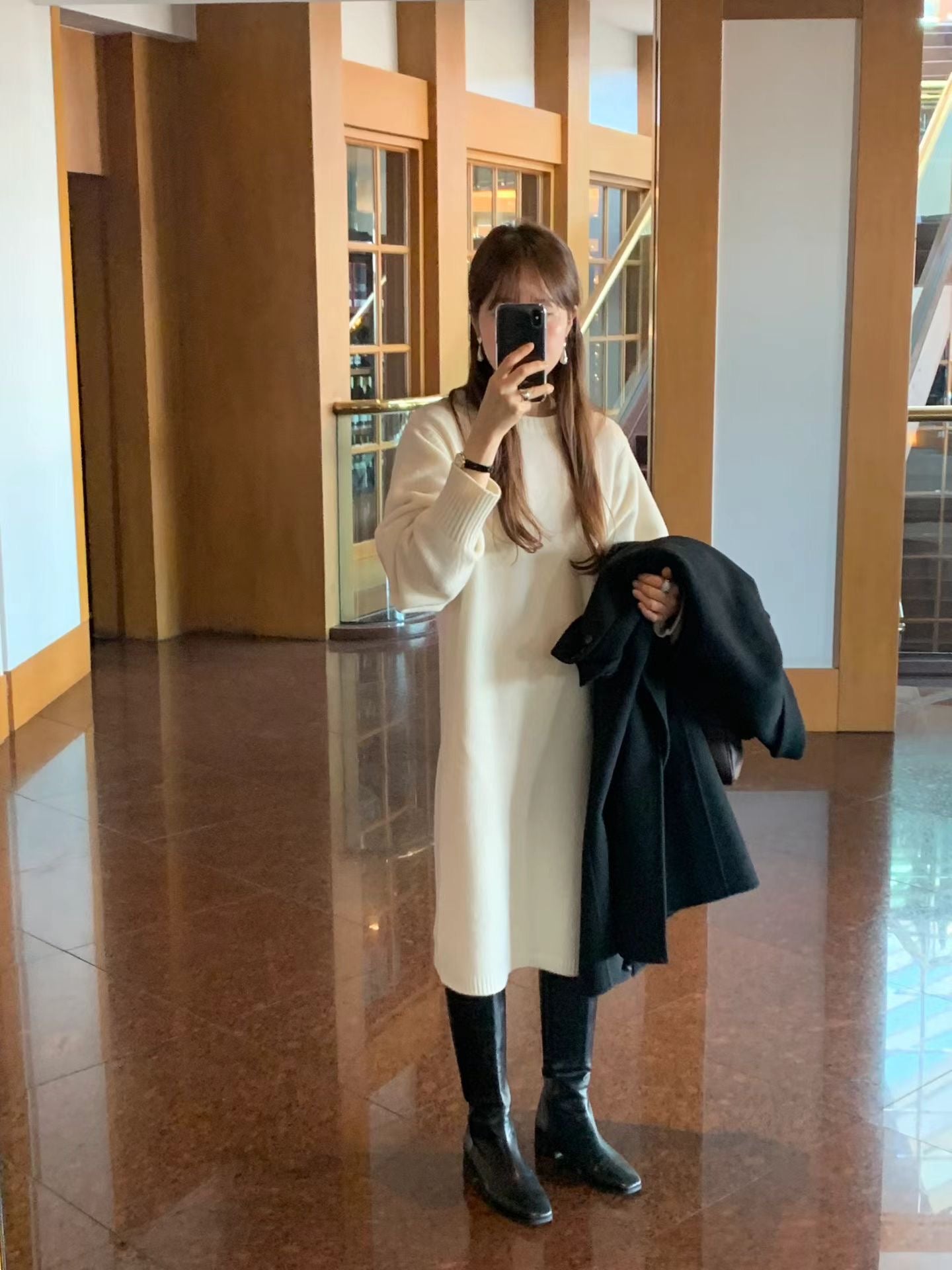 Ounce volume sleeve knit onepiece-3col