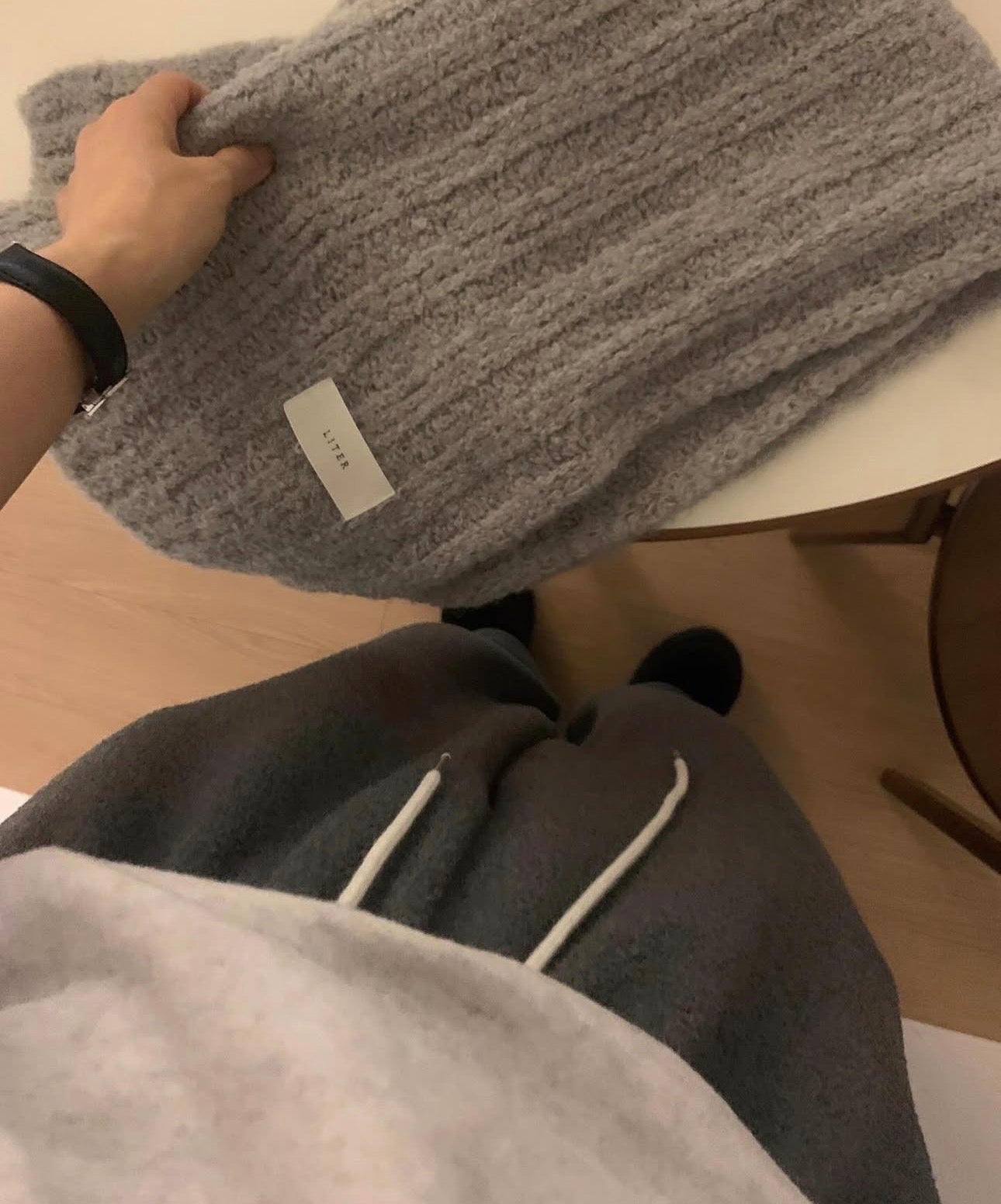 liter snow 2way fleece straight pants-2col