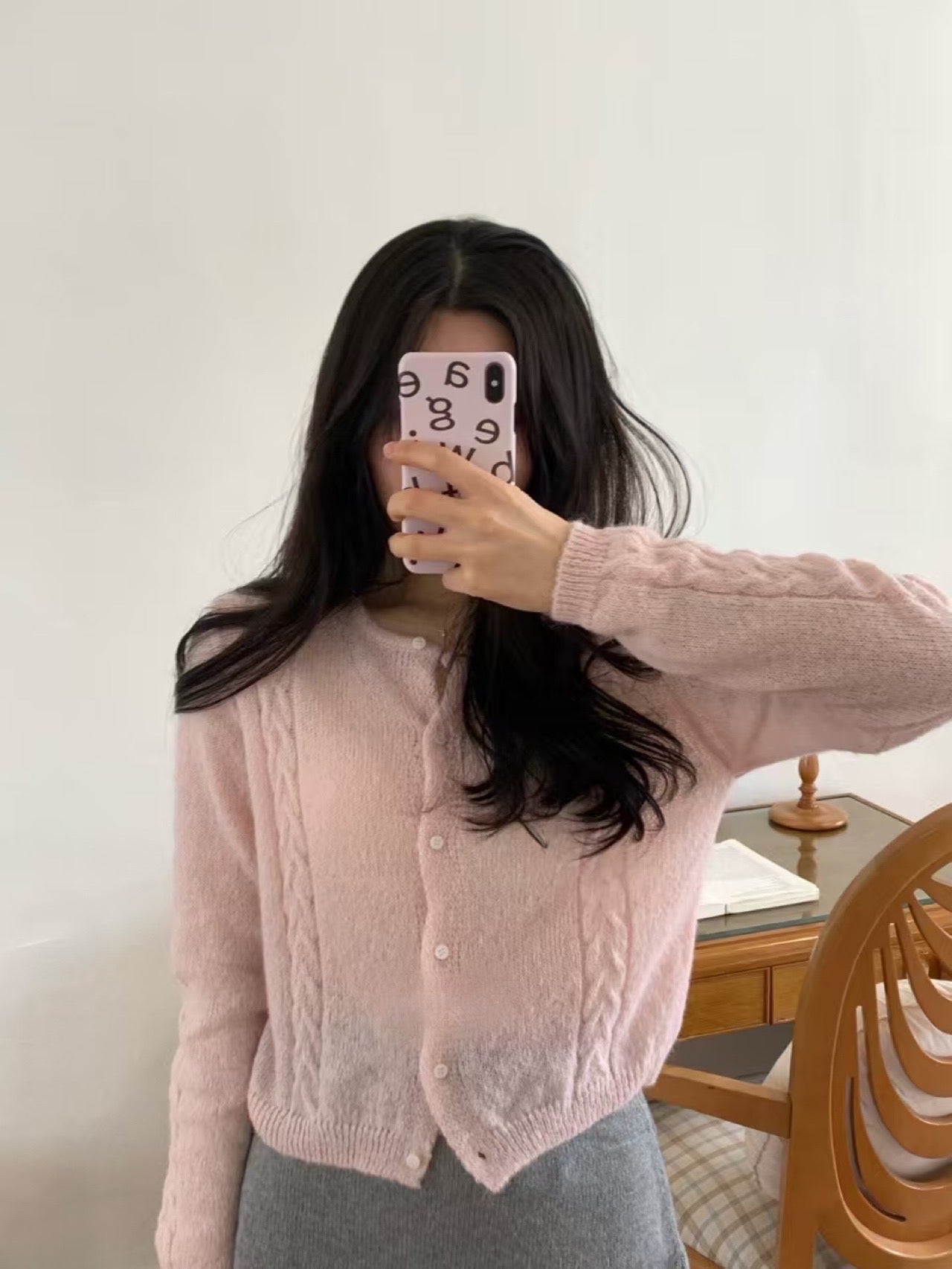 Kitty alpaca twisted cardigan-3col