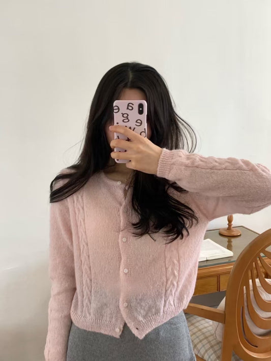 Kitty alpaca twisted cardigan-3col