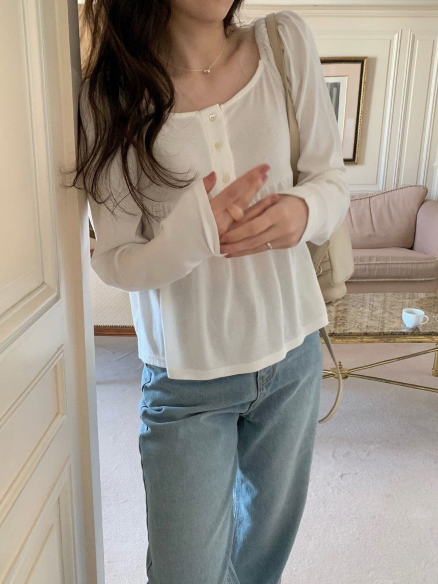 sale ivory即納 en blouse T-2col