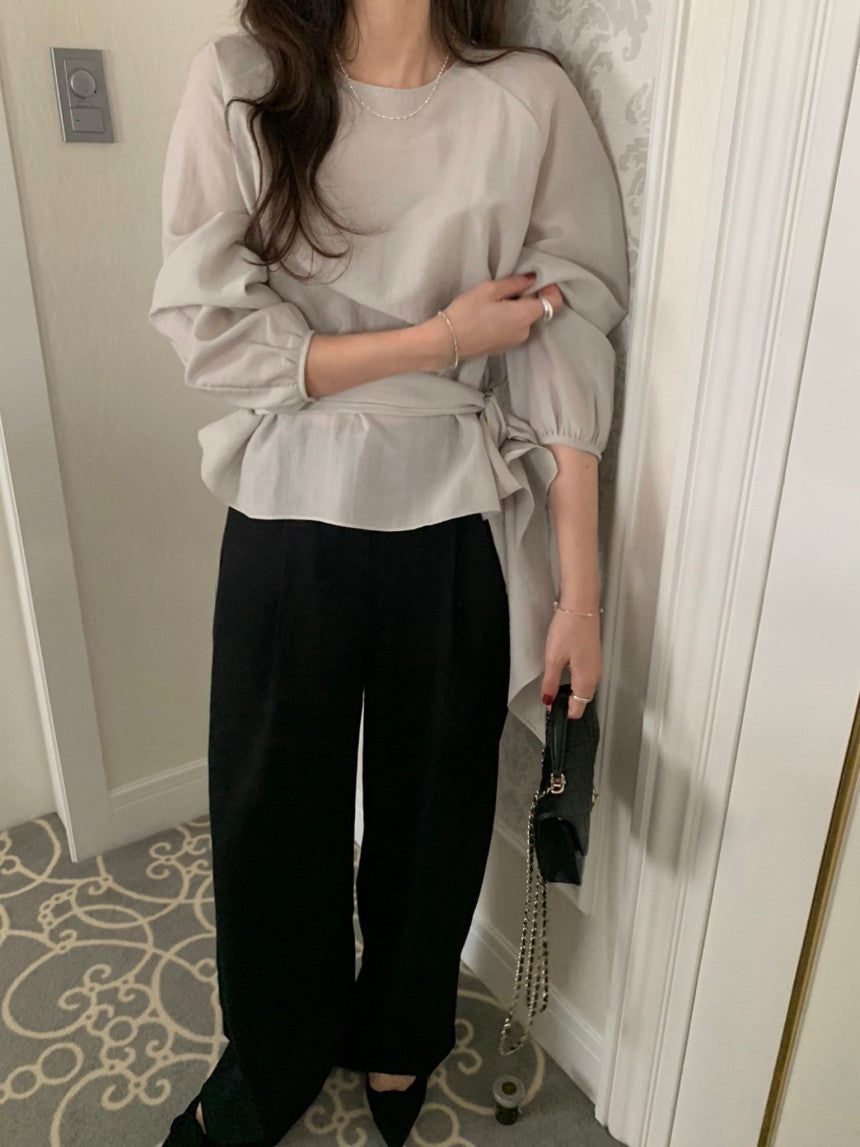 wish tie blouse-3col