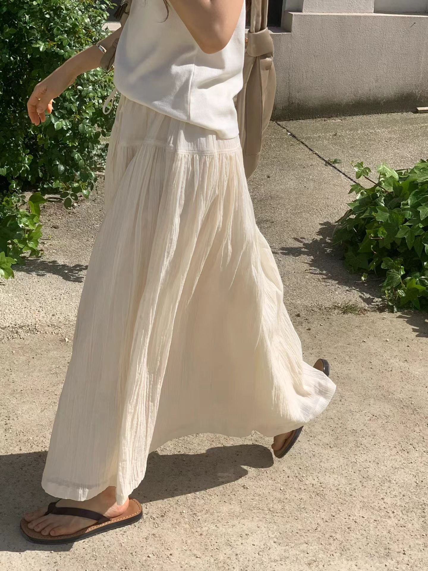 sale即納 Ounce crinkle skirt