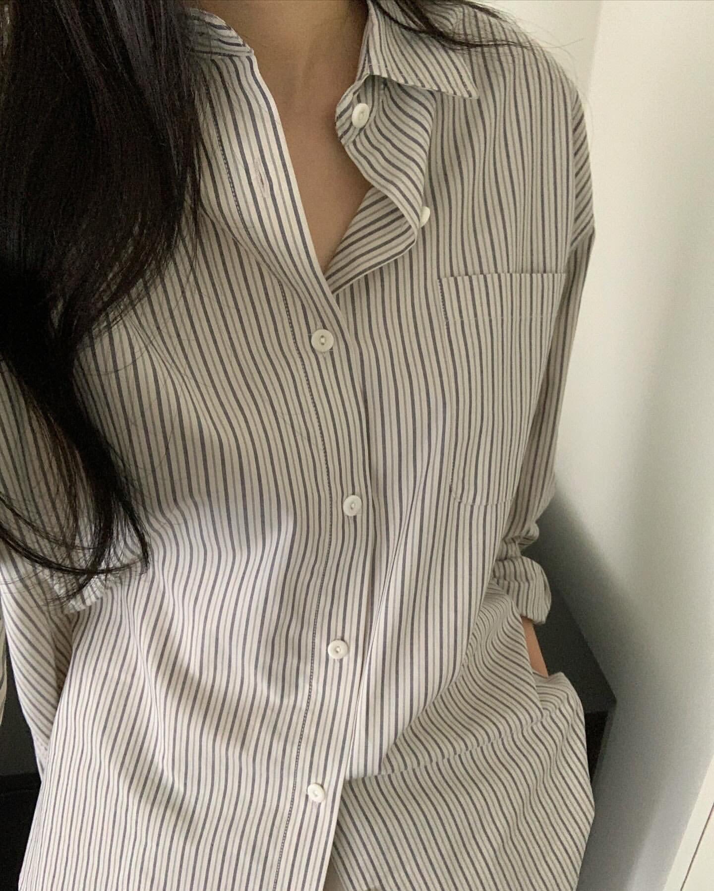 Sierra stripe shirt-2col