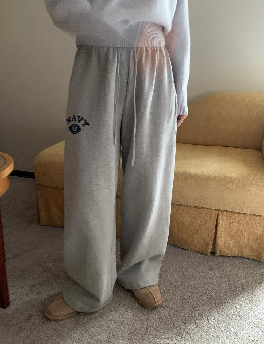 rugby print pants-3col