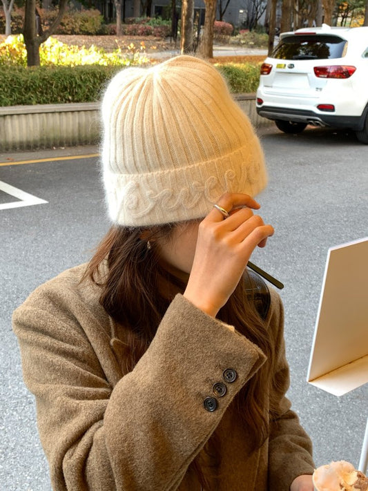 Nordic angora beanie-2col