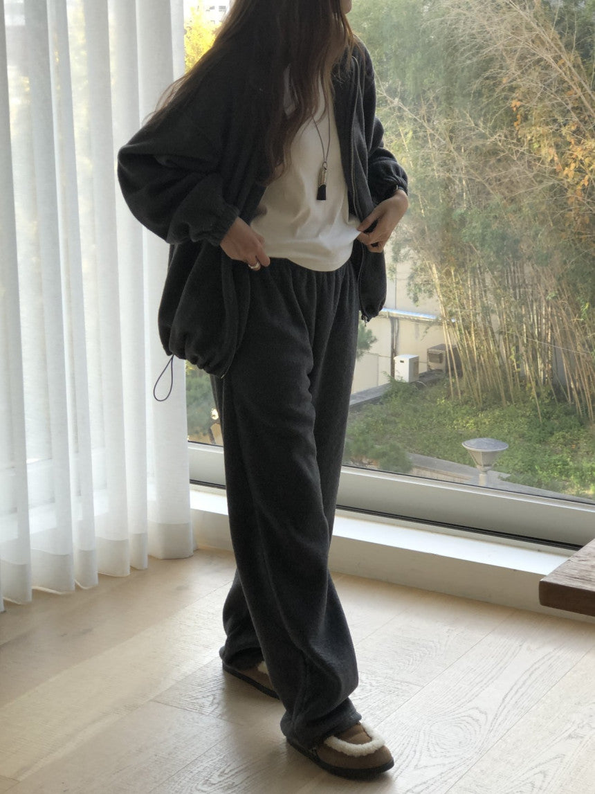 Luzern fleece zip up&pants-3col