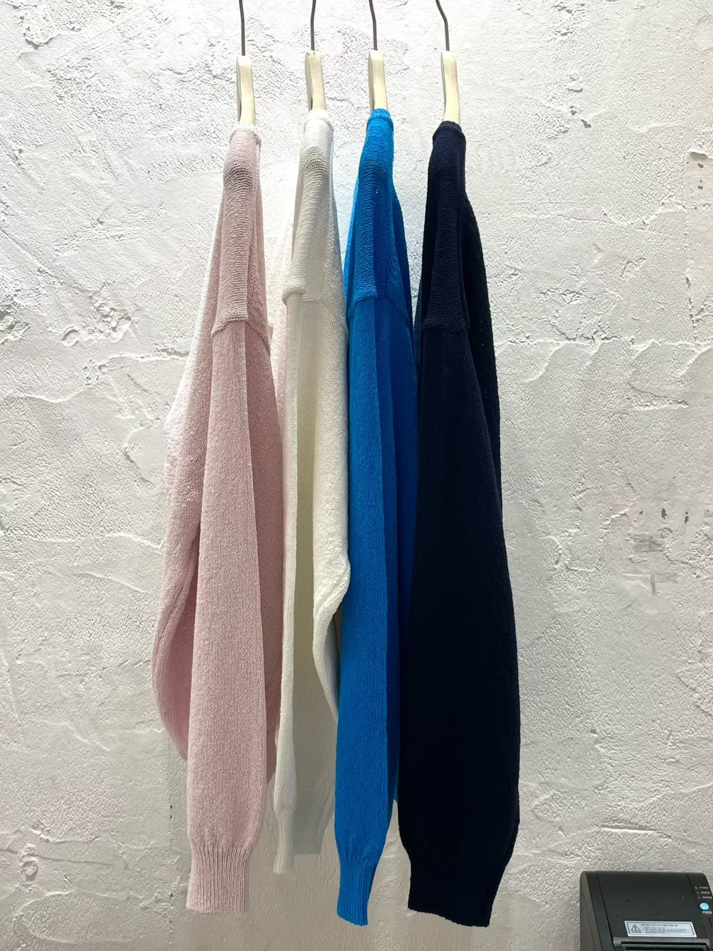 deondo henley neck loose knit-4col