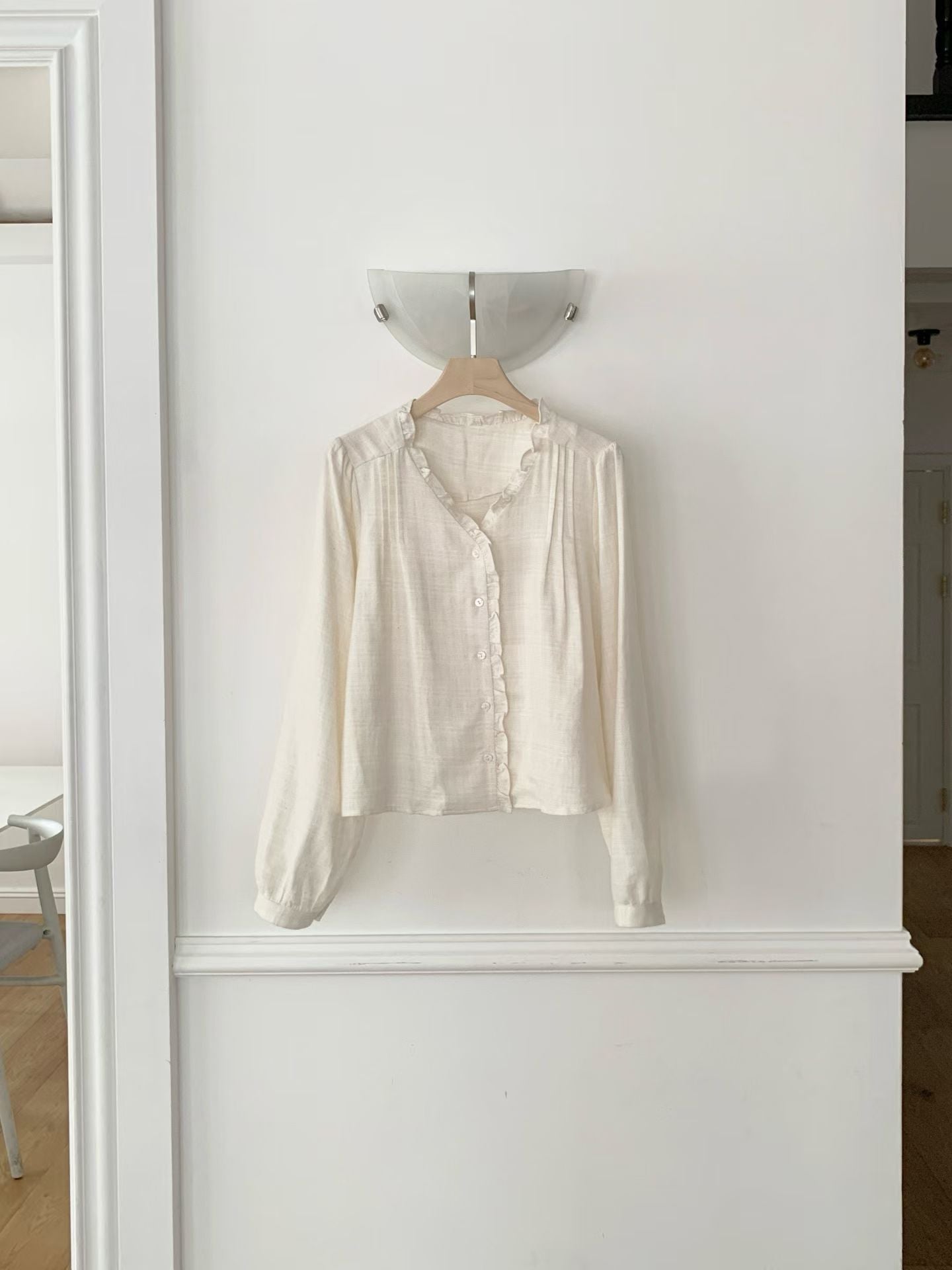 Plie frill gimo blouse-2col