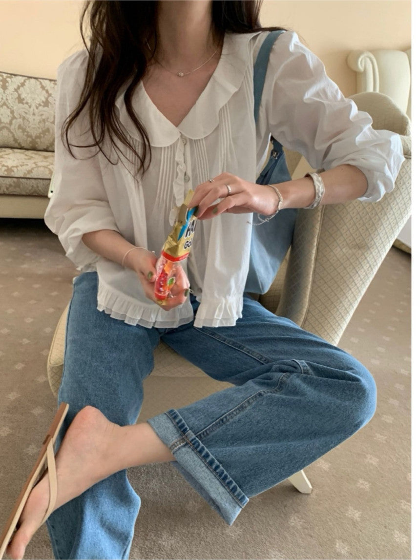 xxs,xs,s即納 Ocean straight denim/ショート丈あり