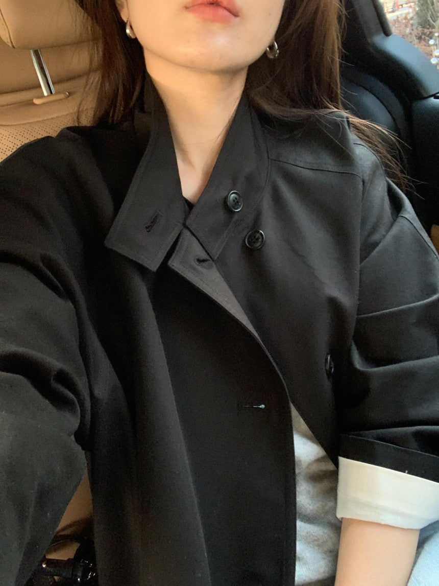 meli high-neck trench-2col