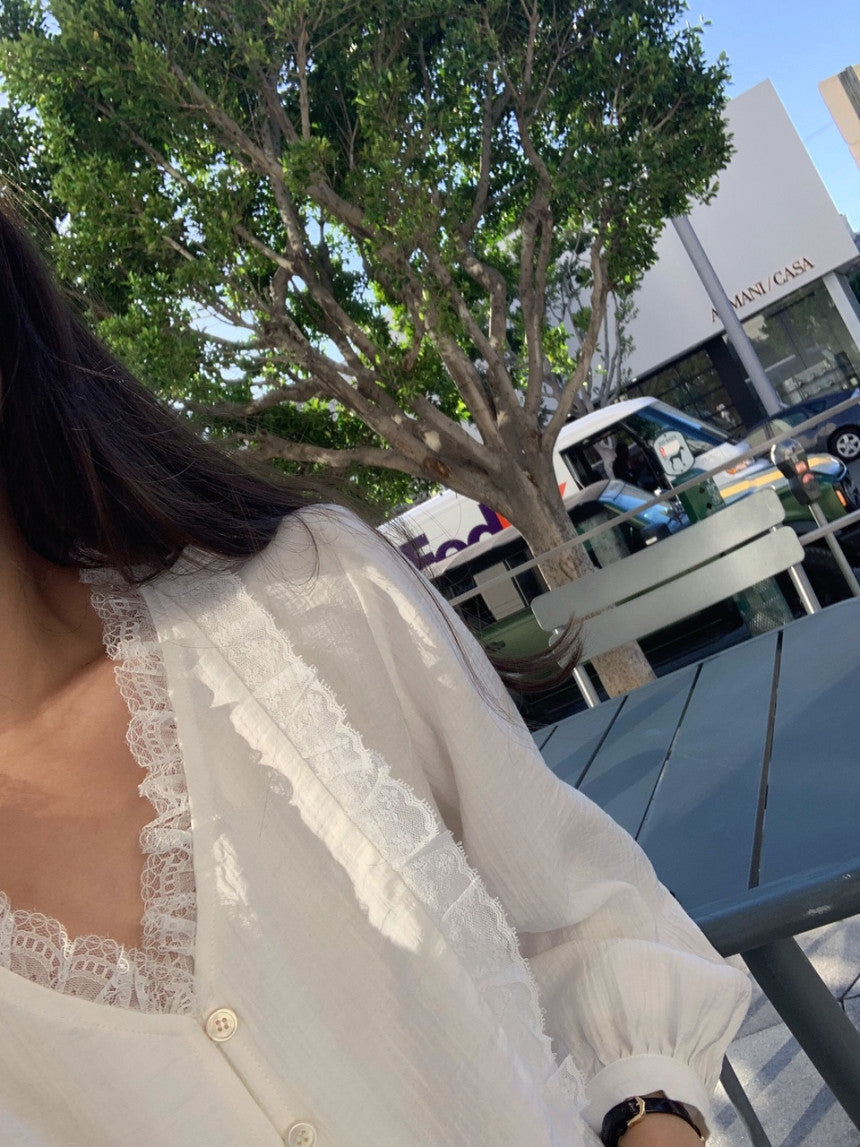 liter vera lace blouse-2col