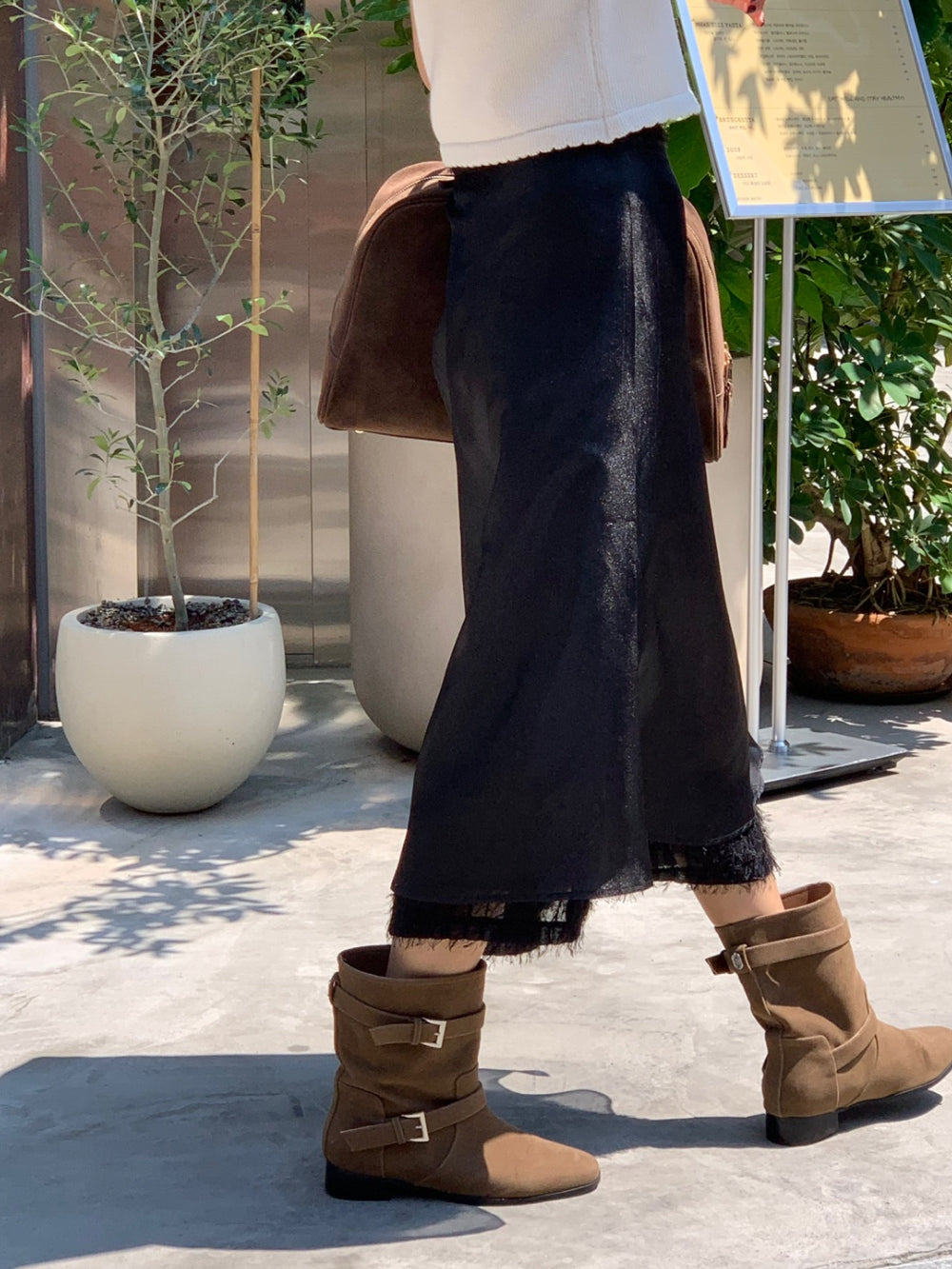 ivory-s即納 Breed layered skirt-2col