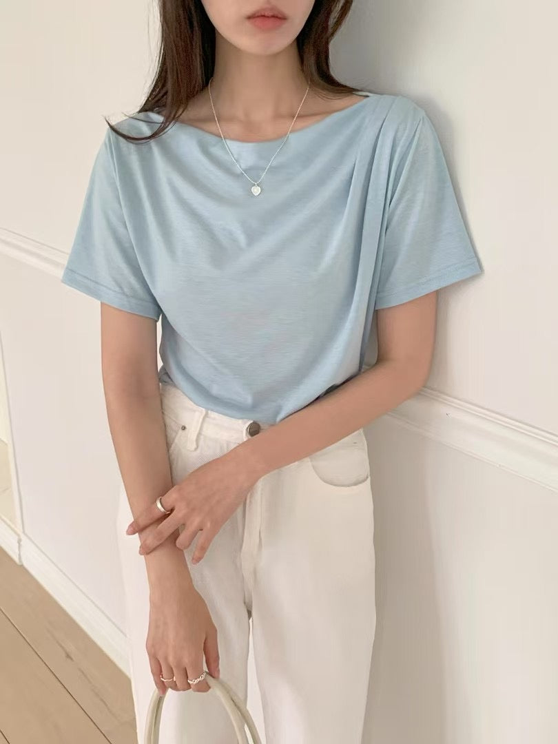 Summer jenny drape half T-5col