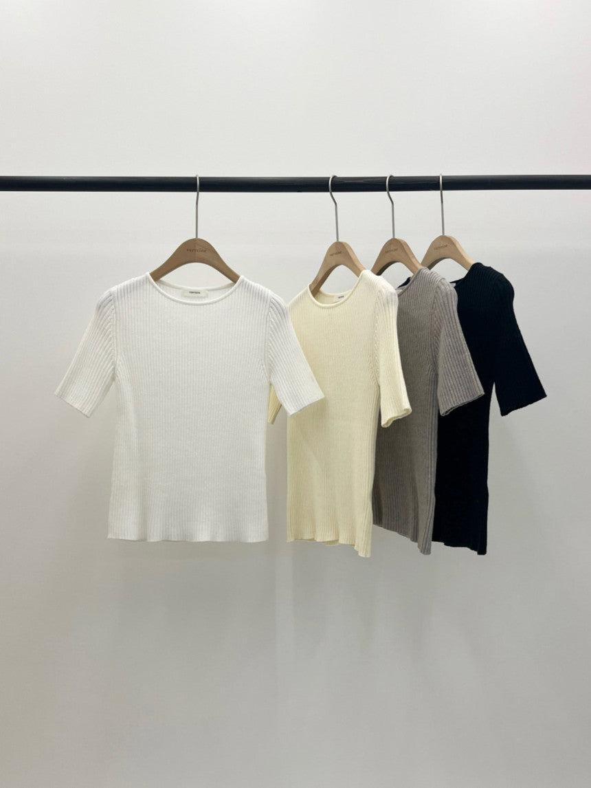 Louis rib half knit-4col