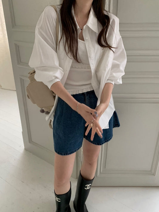 Washing collar shirt-4col
