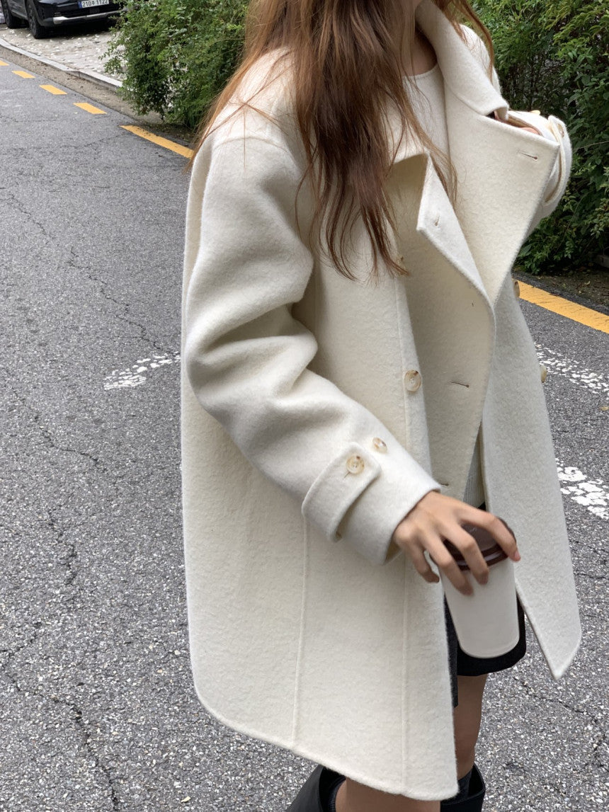 Ellen double handmade coat-2col