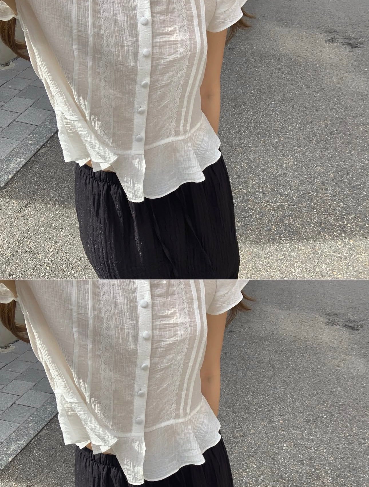 liter pomy shiny wrinkle skirt-2col