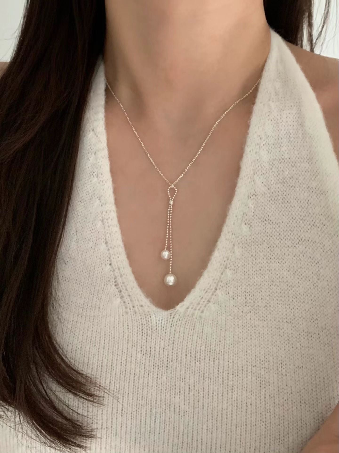 Swal Pearl Drop Necklace