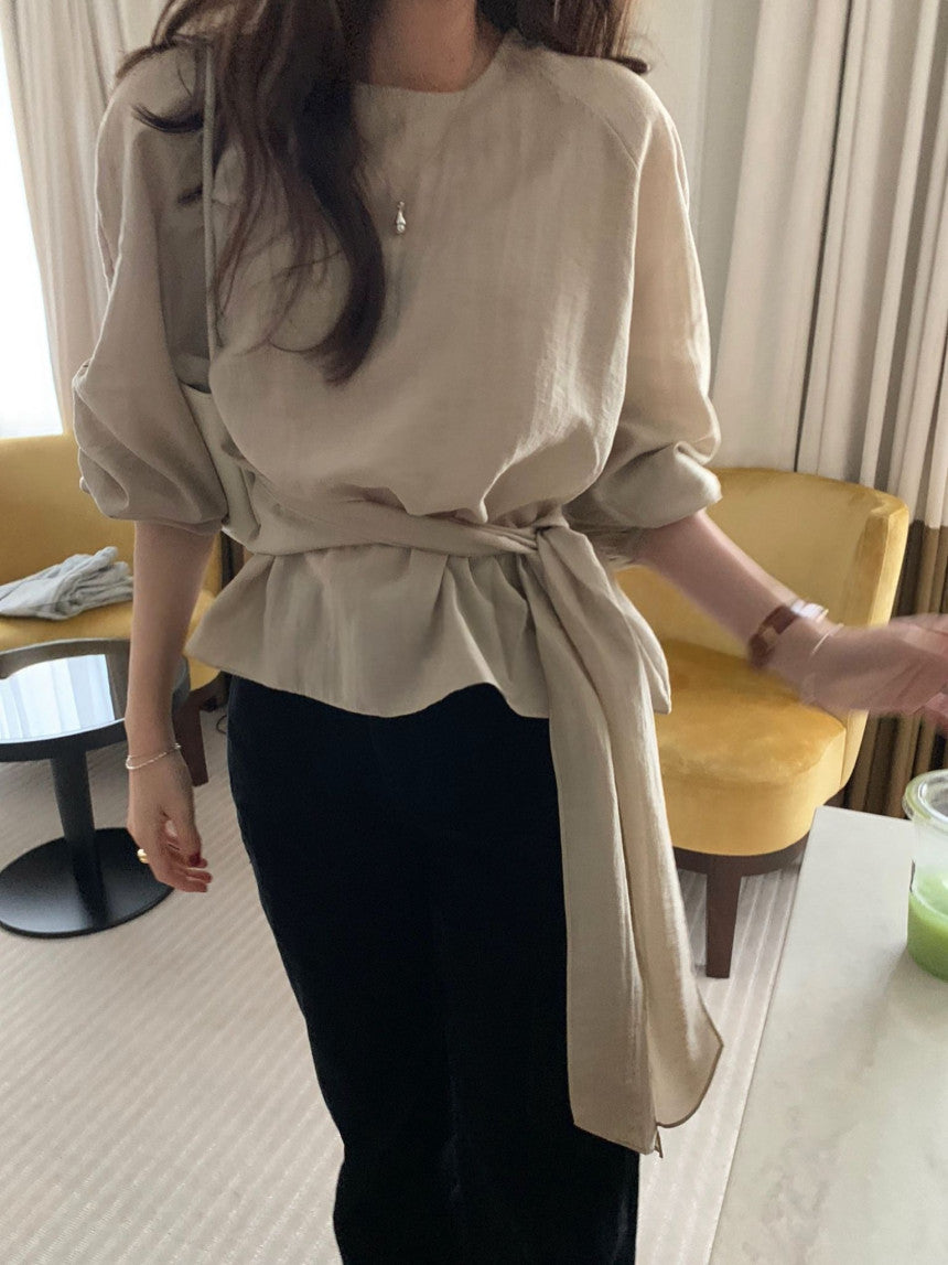 wish tie blouse-3col