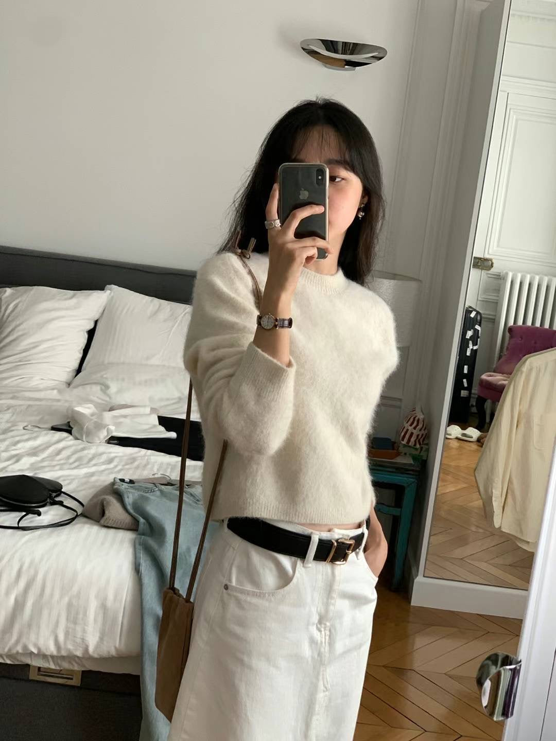 Ounce miu alpaca full over knit-3col