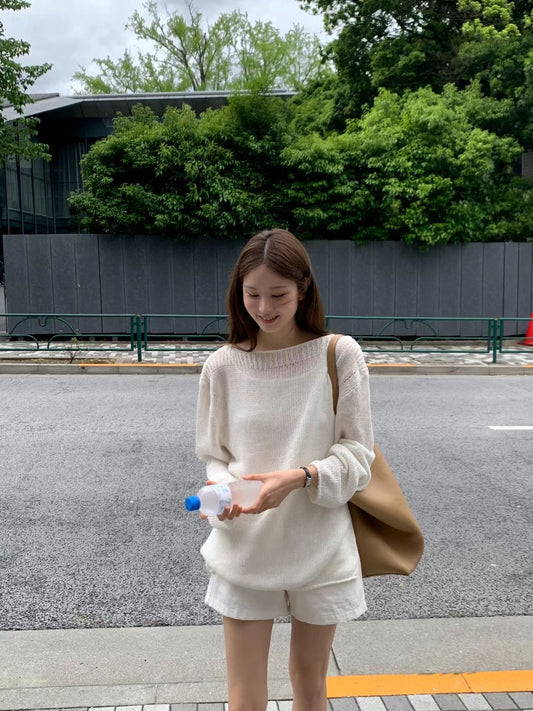 Ounce loose boat neck knit