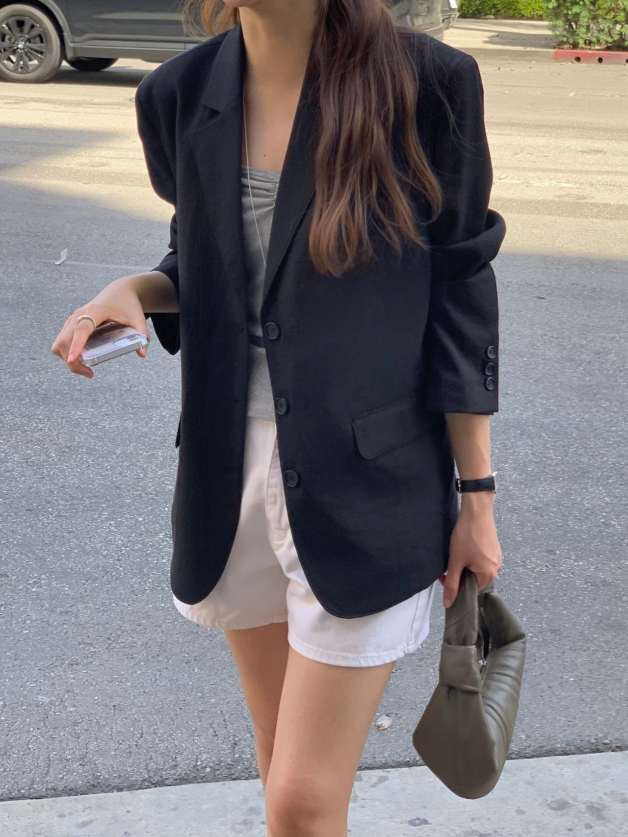 Mago linen blazer-2col