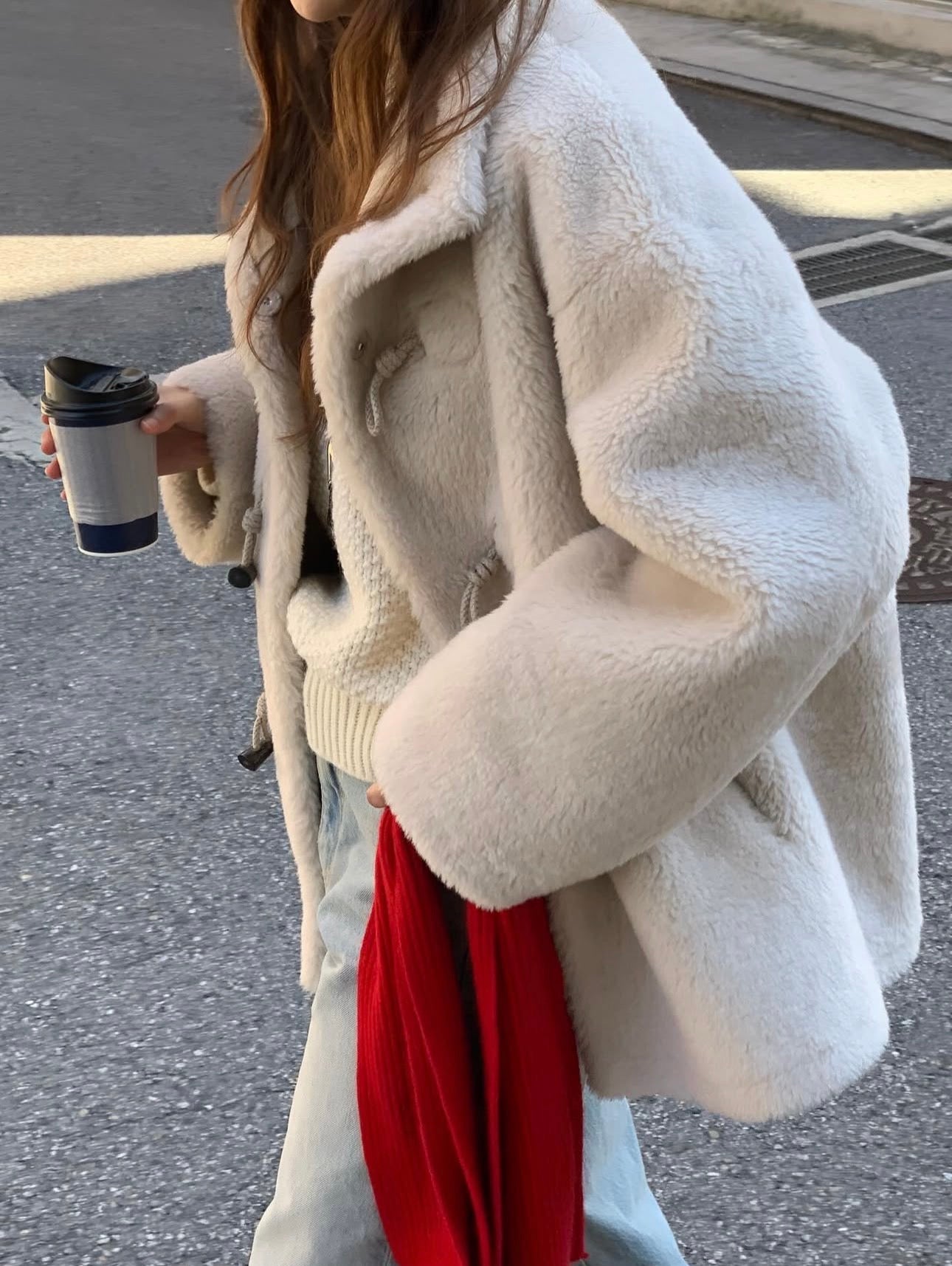 High-neck duffel reversible mustang